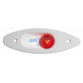 Lampa nawigacyjna czerwona - łezka biała obudowa
